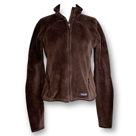 Patagonia Womens Sable Brown R4 Regulator Jacket Sz M Velour Fleece Windblock - Picture 1 of 8